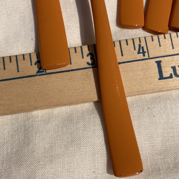 Fiesta (8) salad forks orange utensils flatware - Picture 8 of 13